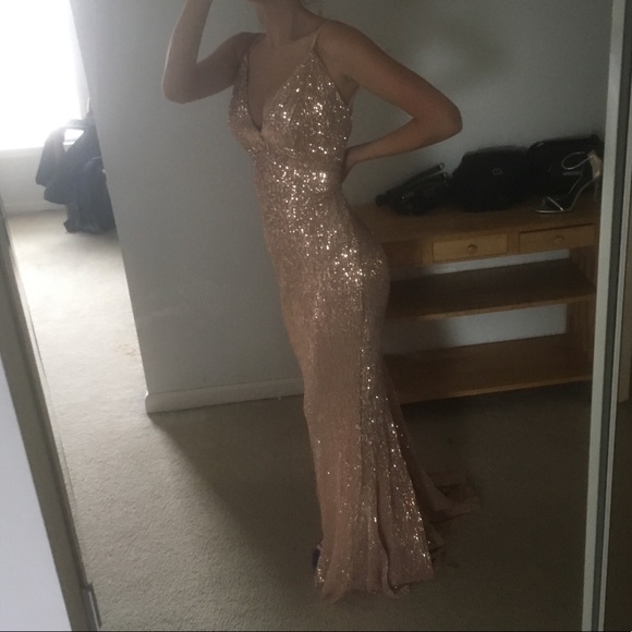 Rose gold prom dress - Picture 2 of 5